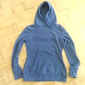 Bench gray flannel hoodie sweater w/ kangaroo pocket sz Small